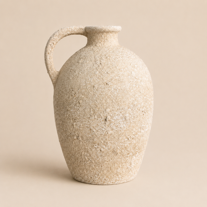 Jug Vase 28cm in Textured Stone