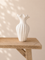 Milkstone Ripple Vase