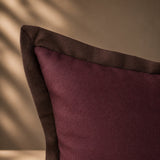 Quiet Contrast Cushion 50cm - Mulberry/Espresso