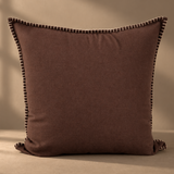 Blanket Stitch Cushion 50cm - Cocoa