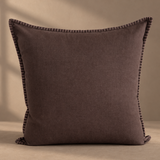 Blanket Stitch Cushion 50cm - Espresso