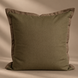 Quiet Contrast Cushion 50cm - Olive/Taupe