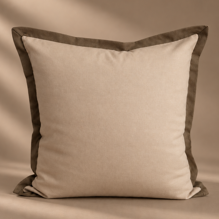 Quiet Contrast Cushion 50cm - Putty/Taupe
