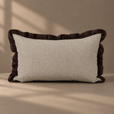 Hazelnut Stripe Ruffle Boudoir 30x50cm