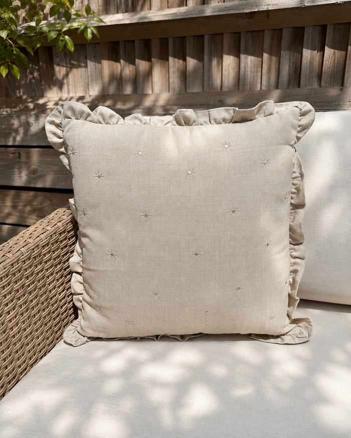 Mini Sun Outdoor Cushion 45cm in Stone