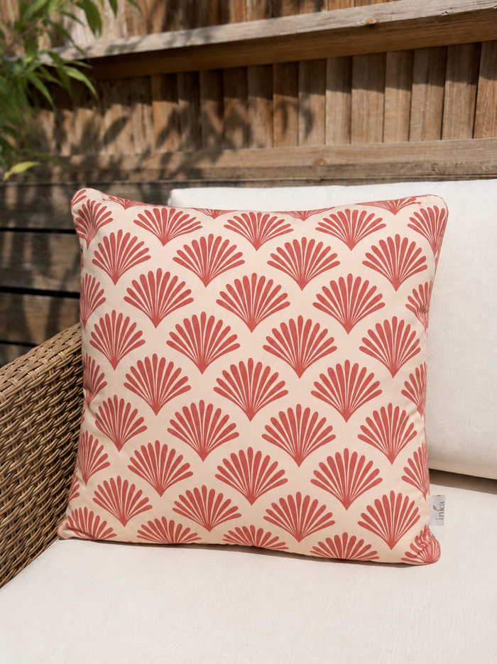Terracotta Fan Outdoor Cushion 50cm
