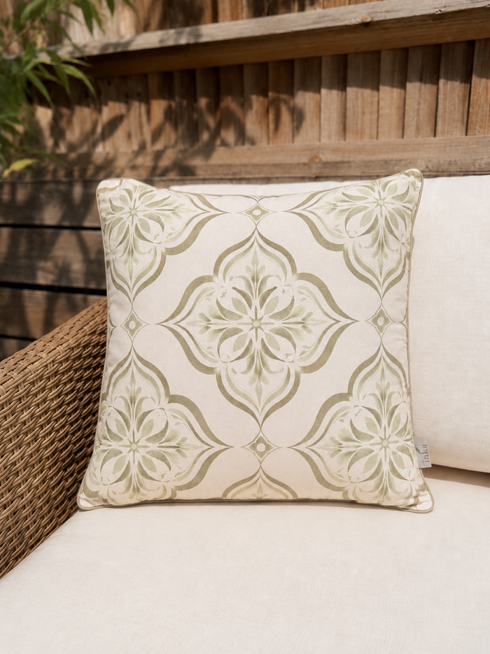 Olive Tile Outdoor Cushion 50cm