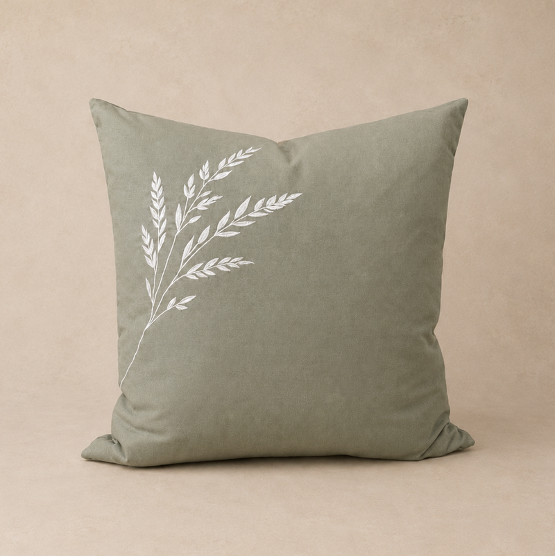 Drift Stem Embroidered Cushion 45cm