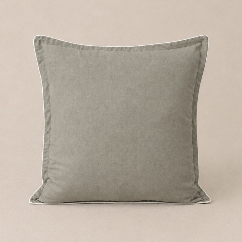 Folded Edge Piped Cushion 50cm