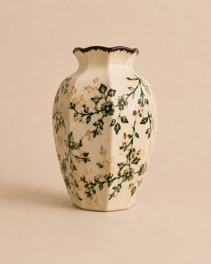 Botanical Crackle Vase