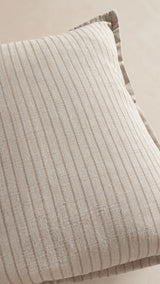 Oat Meadow Stripe Linen Cushion 45x45cm
