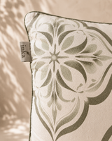 Outdoor Olive Tile Cushion Cover 50cm