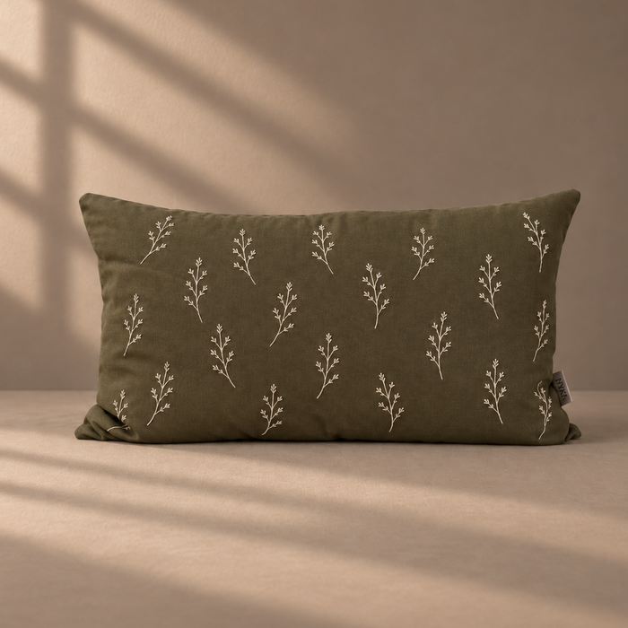 Quiet Sprig Boudoir 30x50cm - Olive Moss